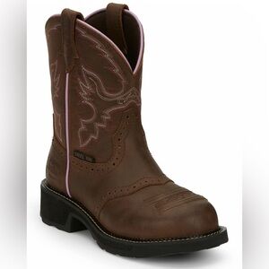 JUSTIN WOMEN'S WANETTE WESTERN WORK BOOTS - STEEL TOE